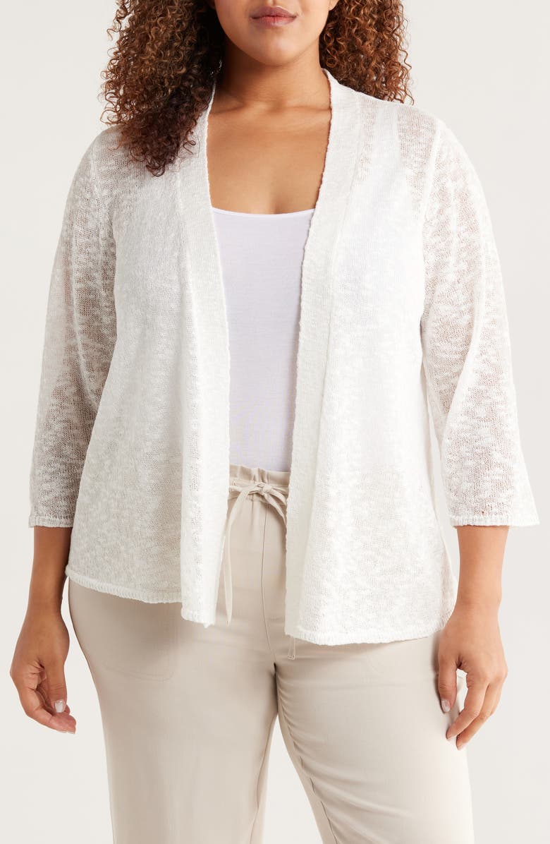 KASPER Open Front A-Line Cardigan, Main, color, 