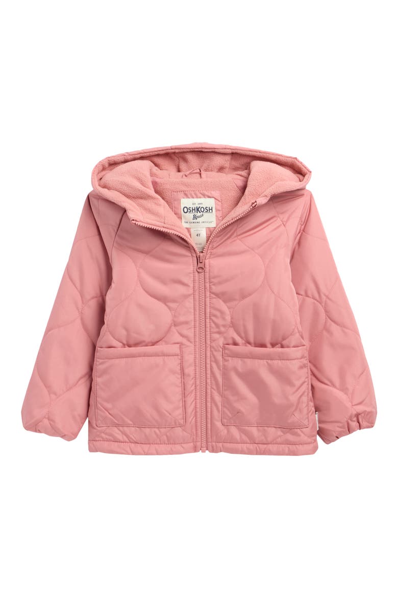 Kids' Quilted Barn Jacket, Main, color, ROSE