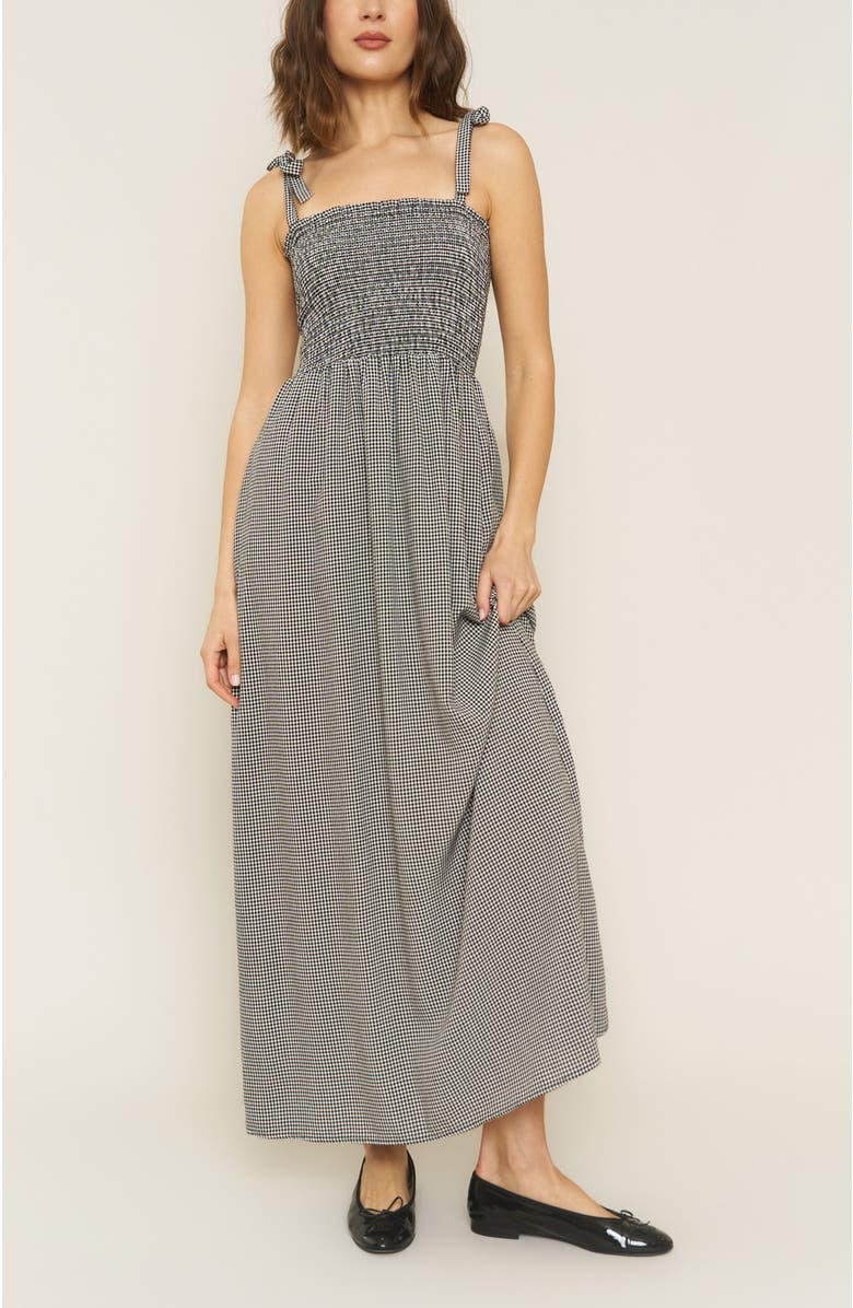 Whimsy + Row Sophie Dress, Main, color, Black Gingham