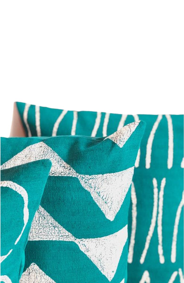 Mbare Sadza Circles Pillow Cover - Seychelles Teal 18', Alternate, color, Teal