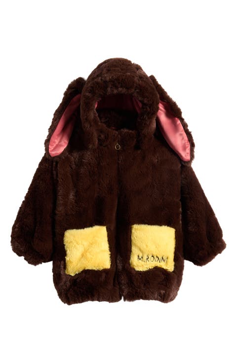 Kids' Faux Fur Rabbit Ear Jacket