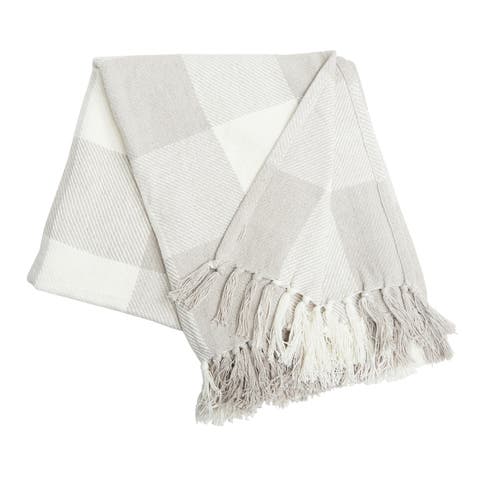 Franklin Pebble Gingham Check Throw Blanket