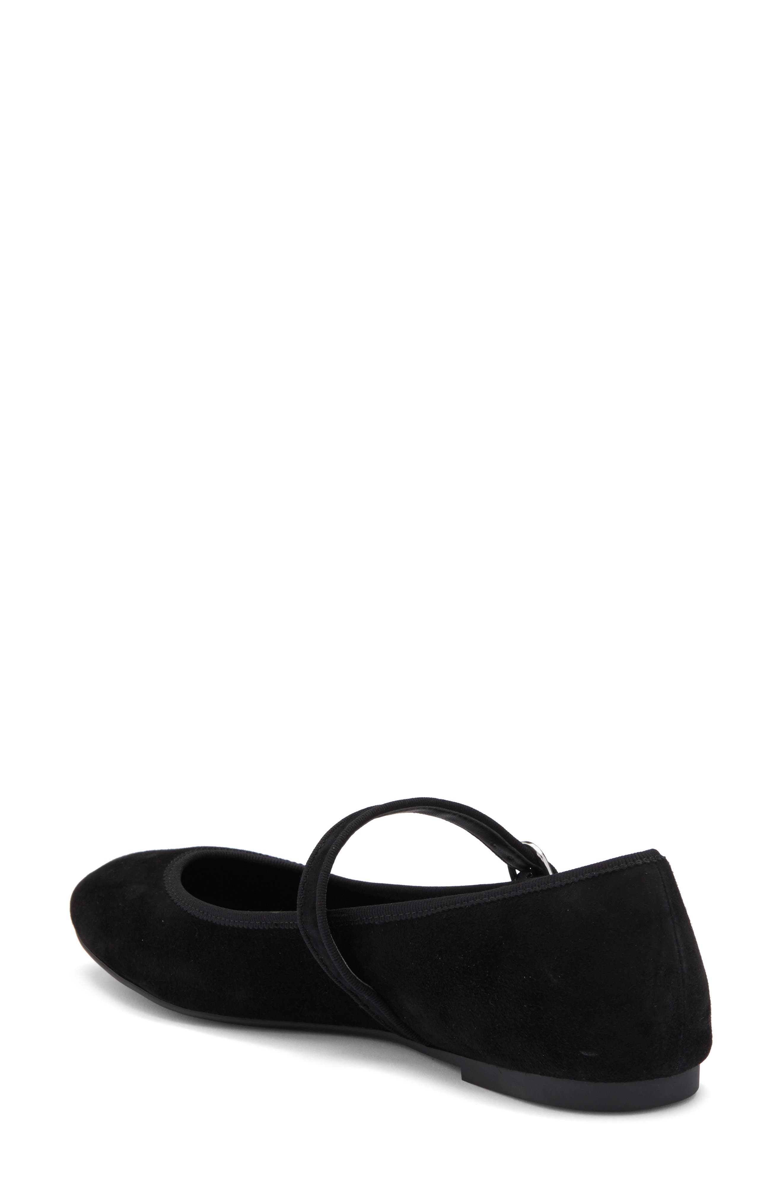 Stuart Weitzman Alice Mary Jane Flat, Alternate, color, Black