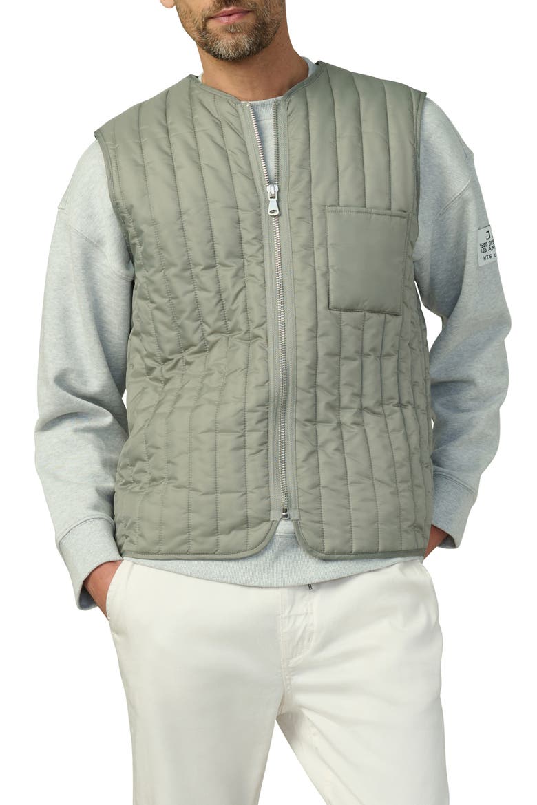 Rory Water Resistant Quilted Vest, Main, color, DRIED SAGE