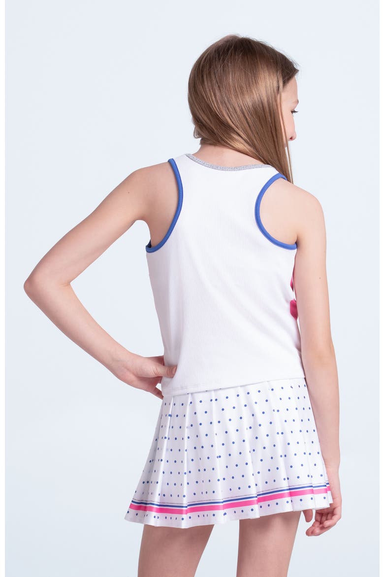 Girls' Rib Line Tank, Alternate, color, White
