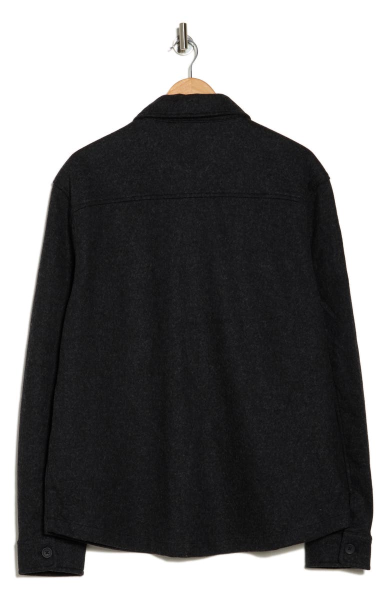 Civil Society Relaxed Fit Knit Shirt Jacket, Alternate, color, Heather Black