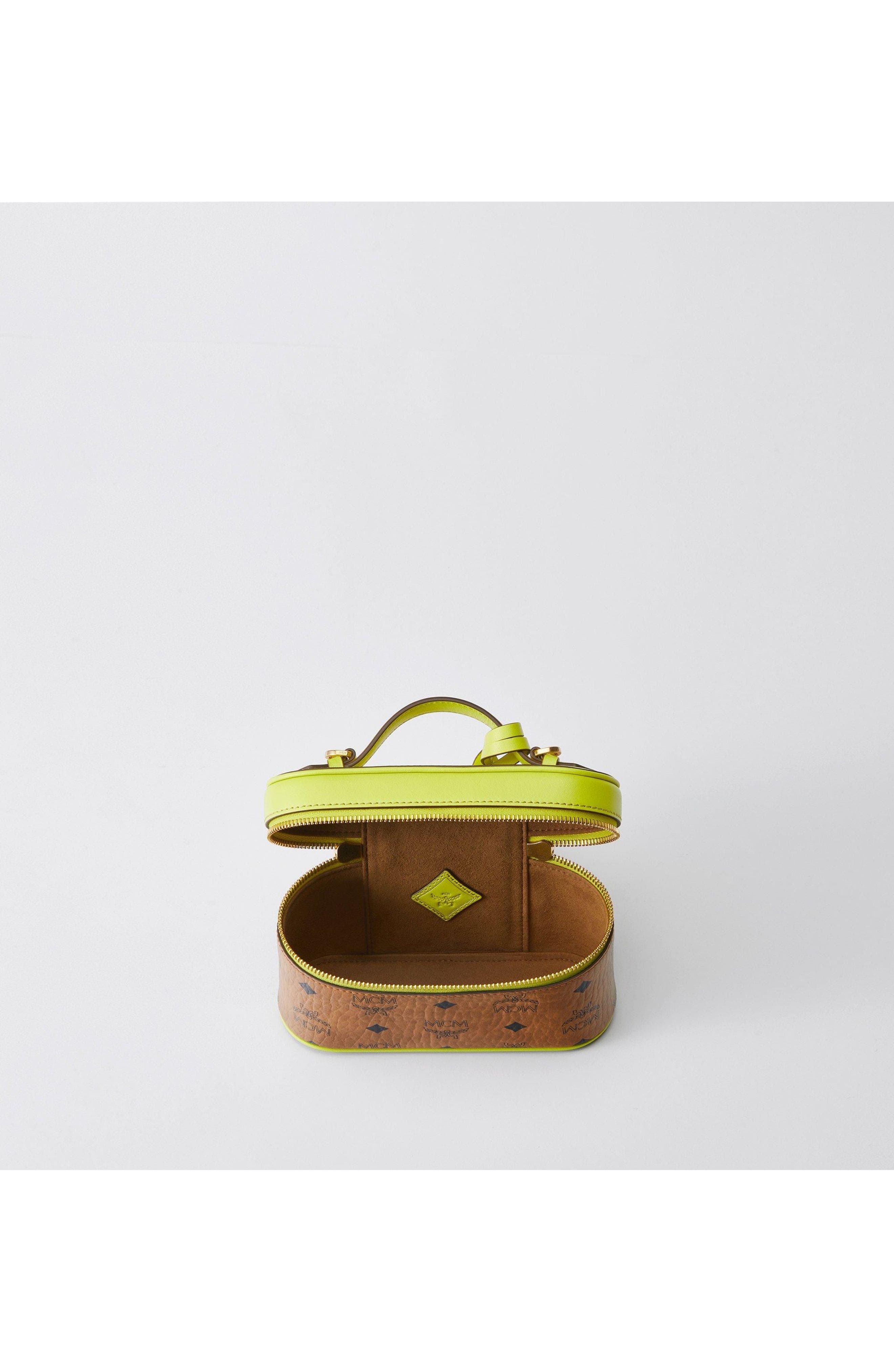 Mini Aren Vanity Case In Visetos Leather Mix, Alternate, color, Cognac