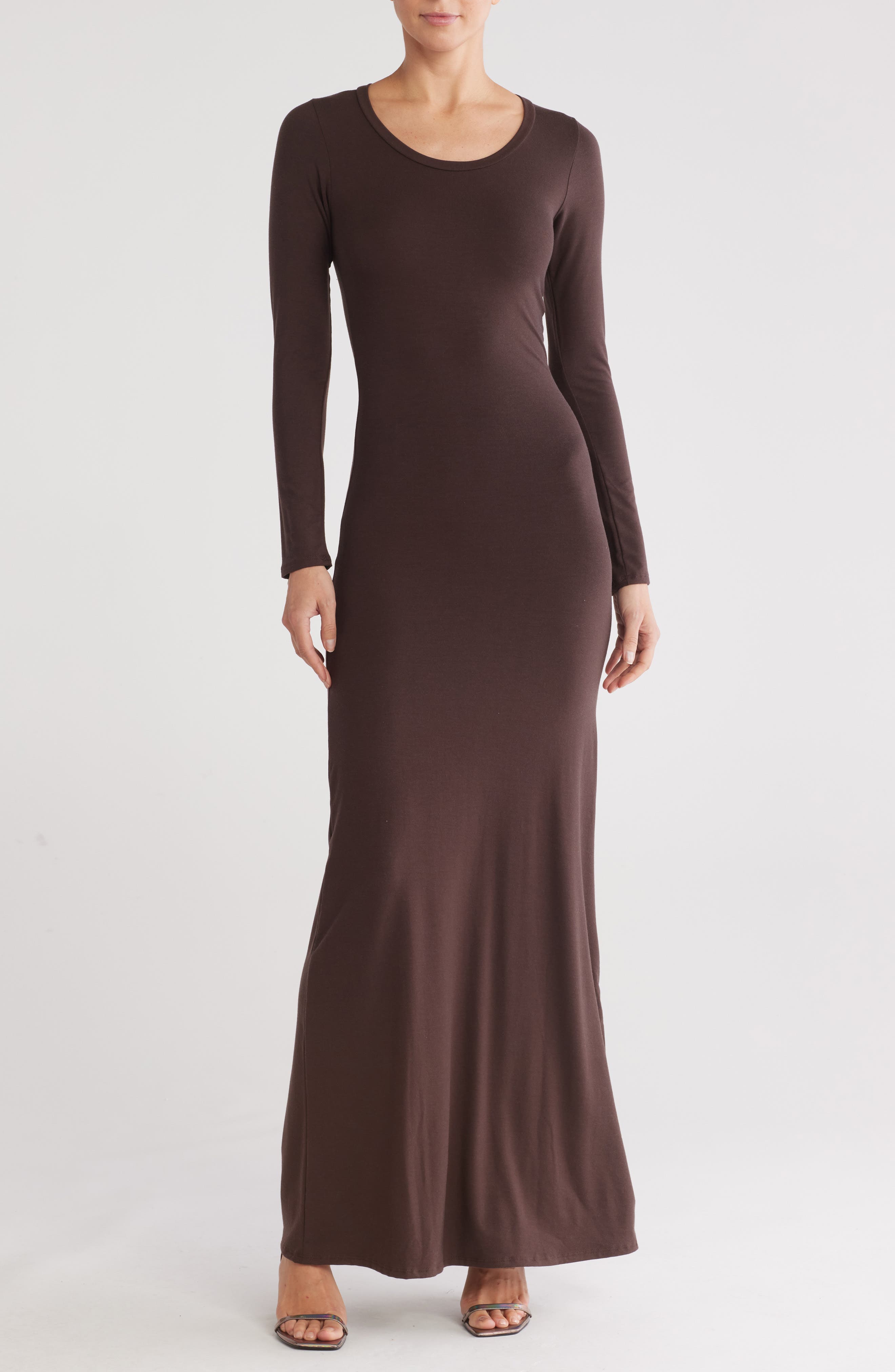 GO COUTURE Long Sleeve Maxi Dress