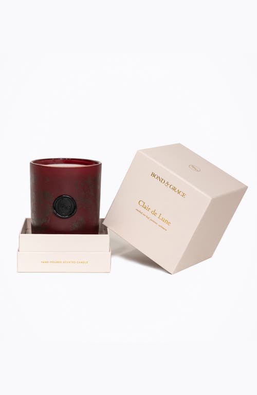 Bond & Grace Clair De Lune Candle In Burgundy