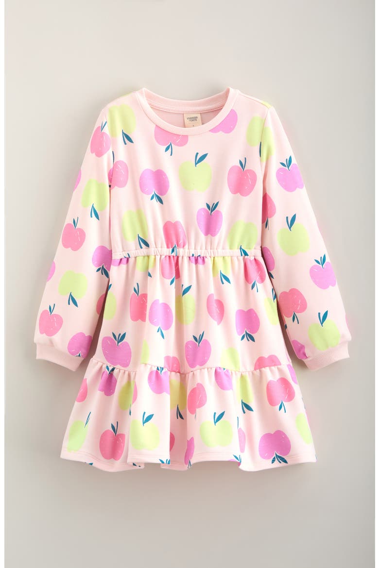 Kids' Pretty Tiered Dress, Main, color, PINK BALM POP APPLES