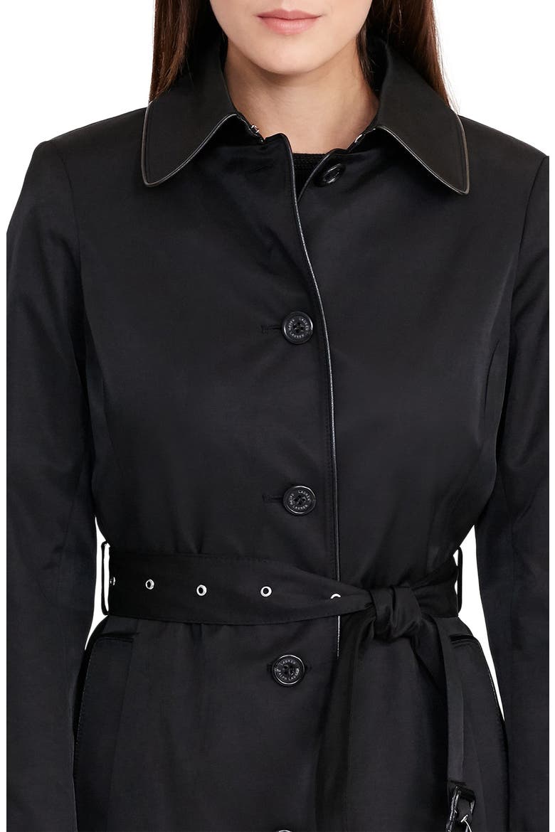 Trench Raincoat, Alternate, color, BLACK