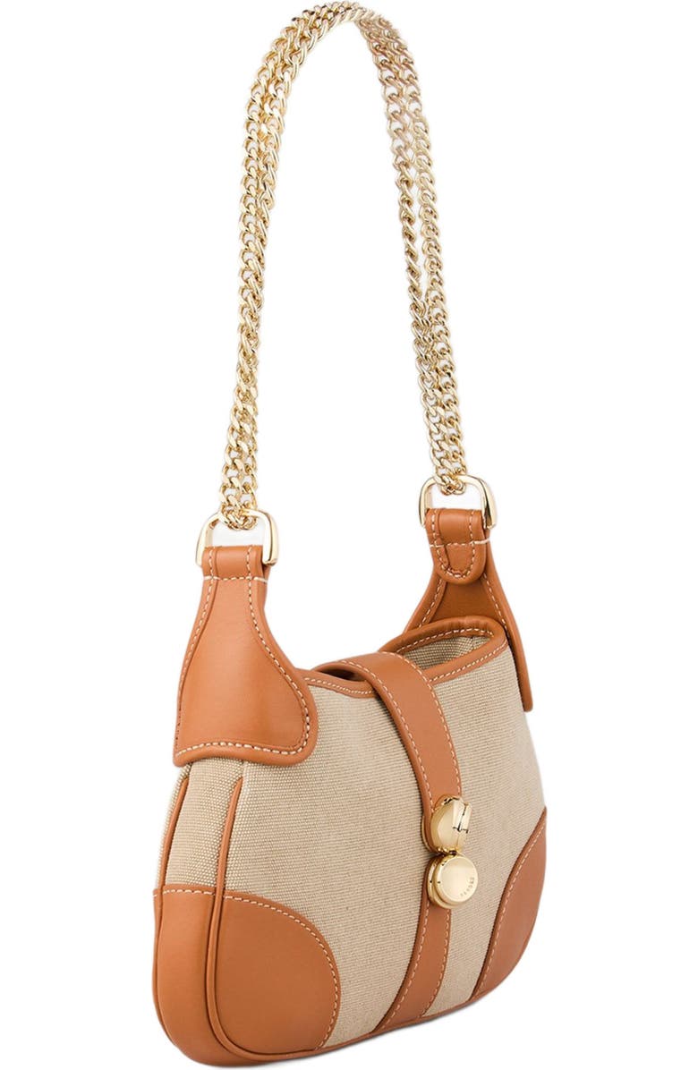 SANDRO Janet canvas and leather bag, Alternate, color,