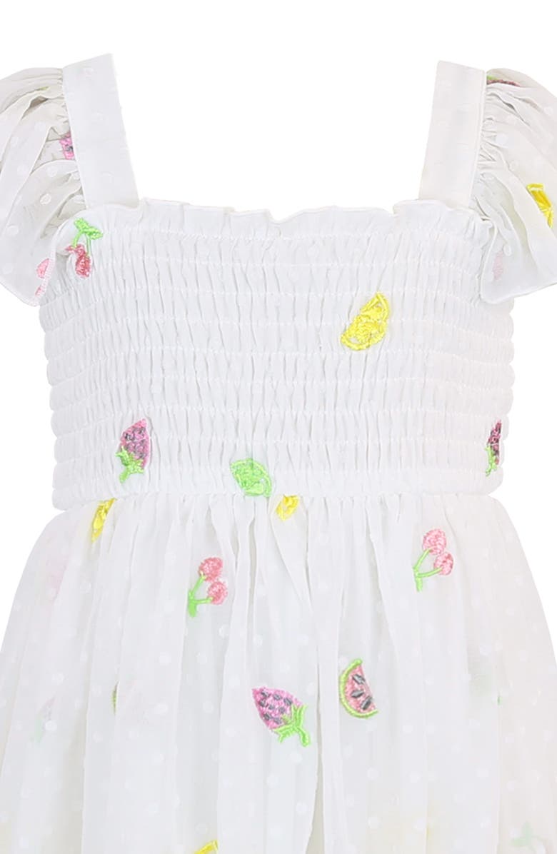 Zunie Kids' Fruit Embroidered Smocked Dress, Alternate, color, 