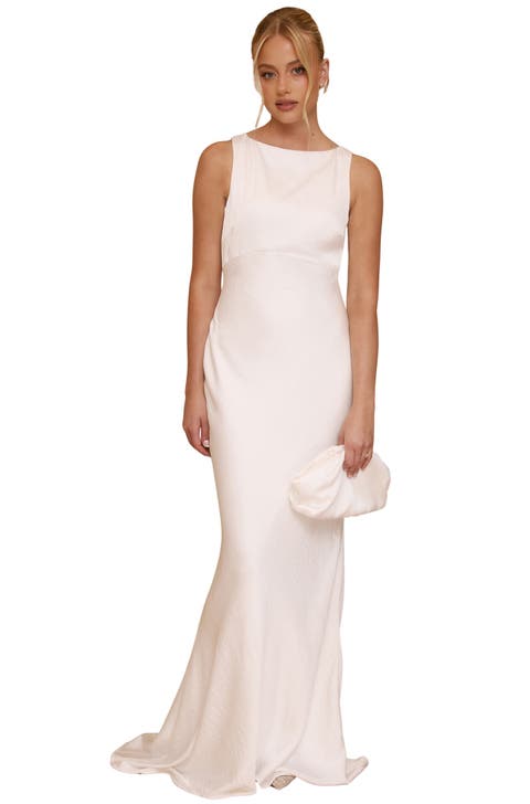 Clarise Organza Open Back Maxi Dress
