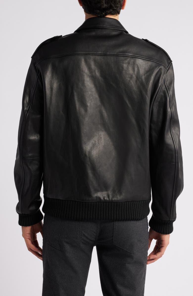 FRAME Leather Bomber Jacket, Alternate, color, 