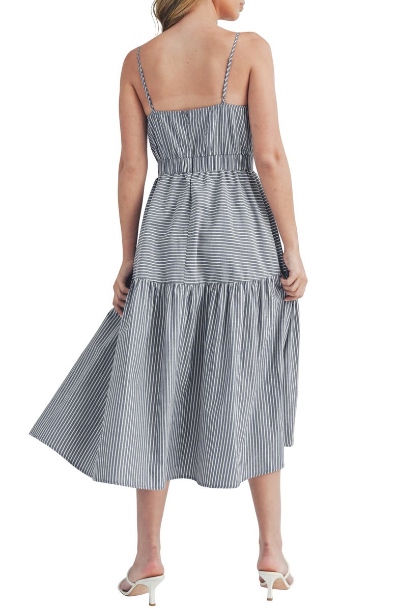 Lush Stripe Fit & Flare Dress, Alternate, color,