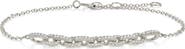 Sterling Forever Harper Pavé Cubic Zirconia Link Bracelet