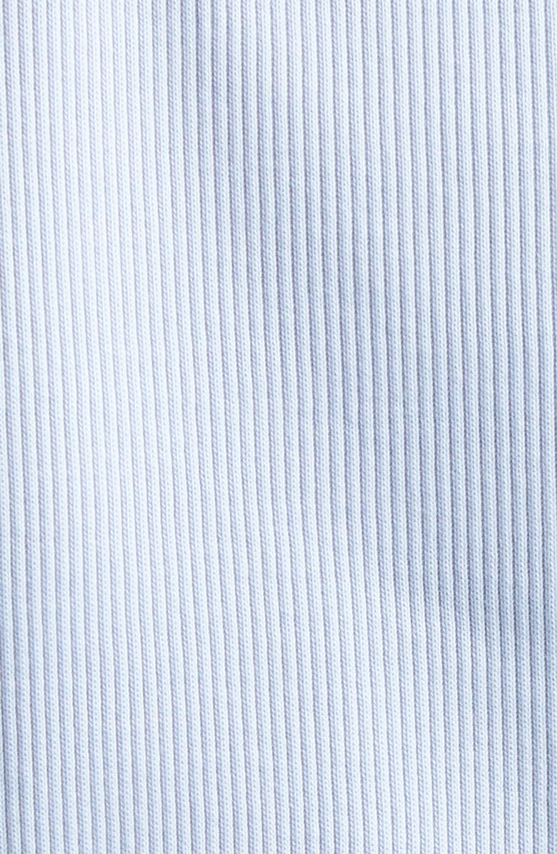 Veronica Beard Coralee Puff Sleeve Mixed Media Henley Top, Alternate, color, Bluebell