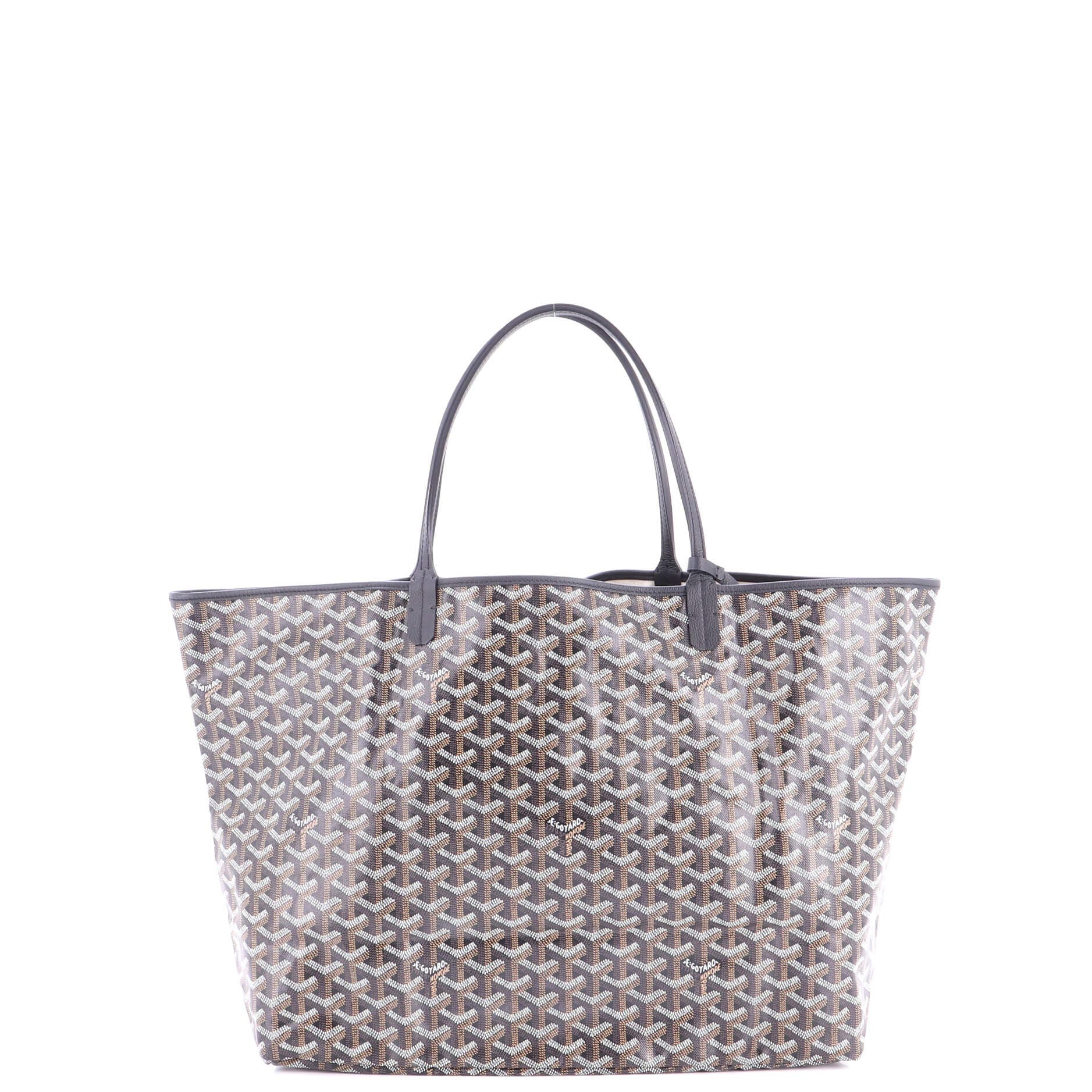 Pre-Owned Goyard Saint Louis Tote Coated Canvas GM, Alternate, color, Black