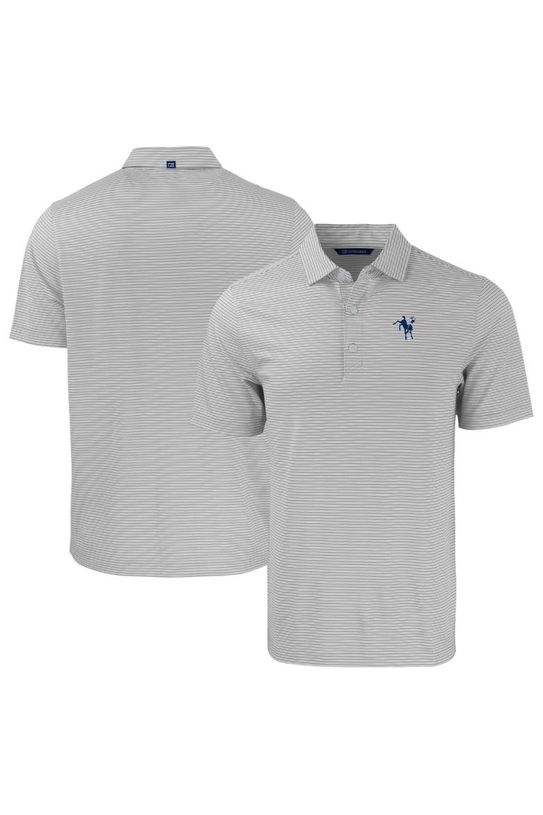 Men's Cutter & Buck  Gray/White Indianapolis Colts Throwback Big & Tall Forge Eco Double Stripe Stretch Recycled Polo, Main, color, Gray