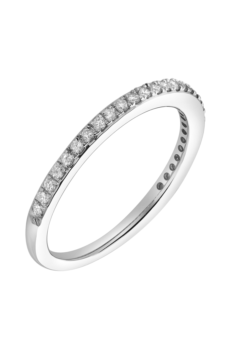 Solas 14K Gold Round Diamond Studded Eternity Ring - 0.31cts, Alternate, color, 14K White Gold