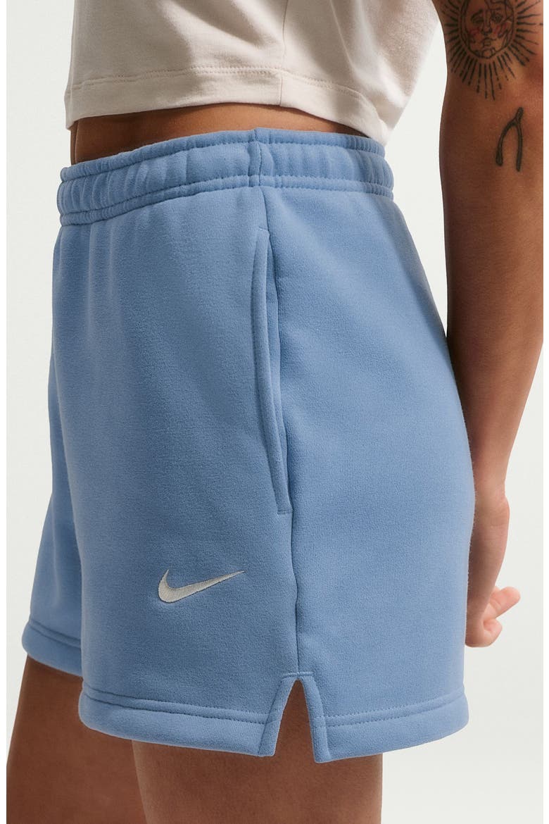 Sportswear Mid Rise Fleece Shorts, Alternate, color, WORK BLUE/ SAIL
