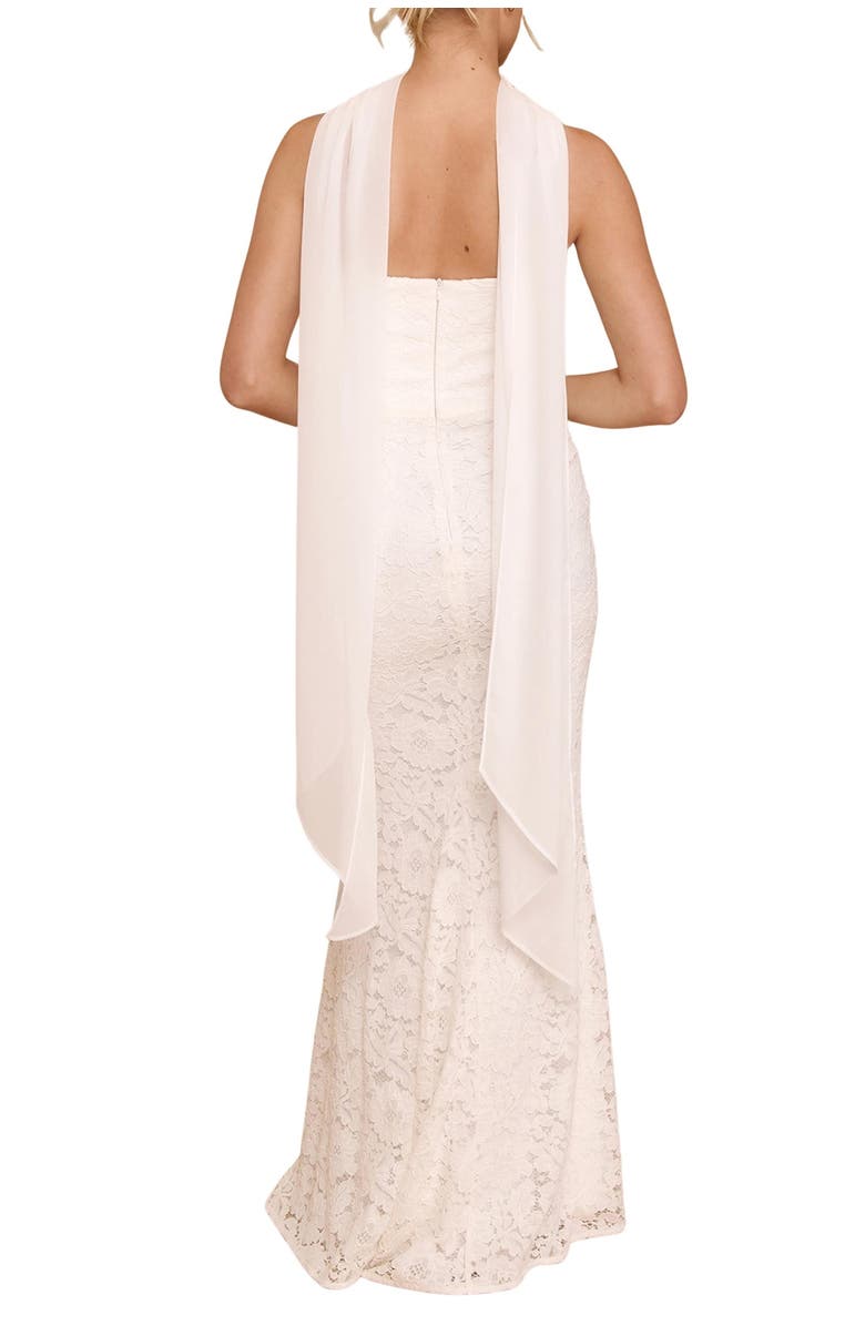 Six Stories Lace Bandeau Scarf Detail Maxi Dress, Alternate, color,