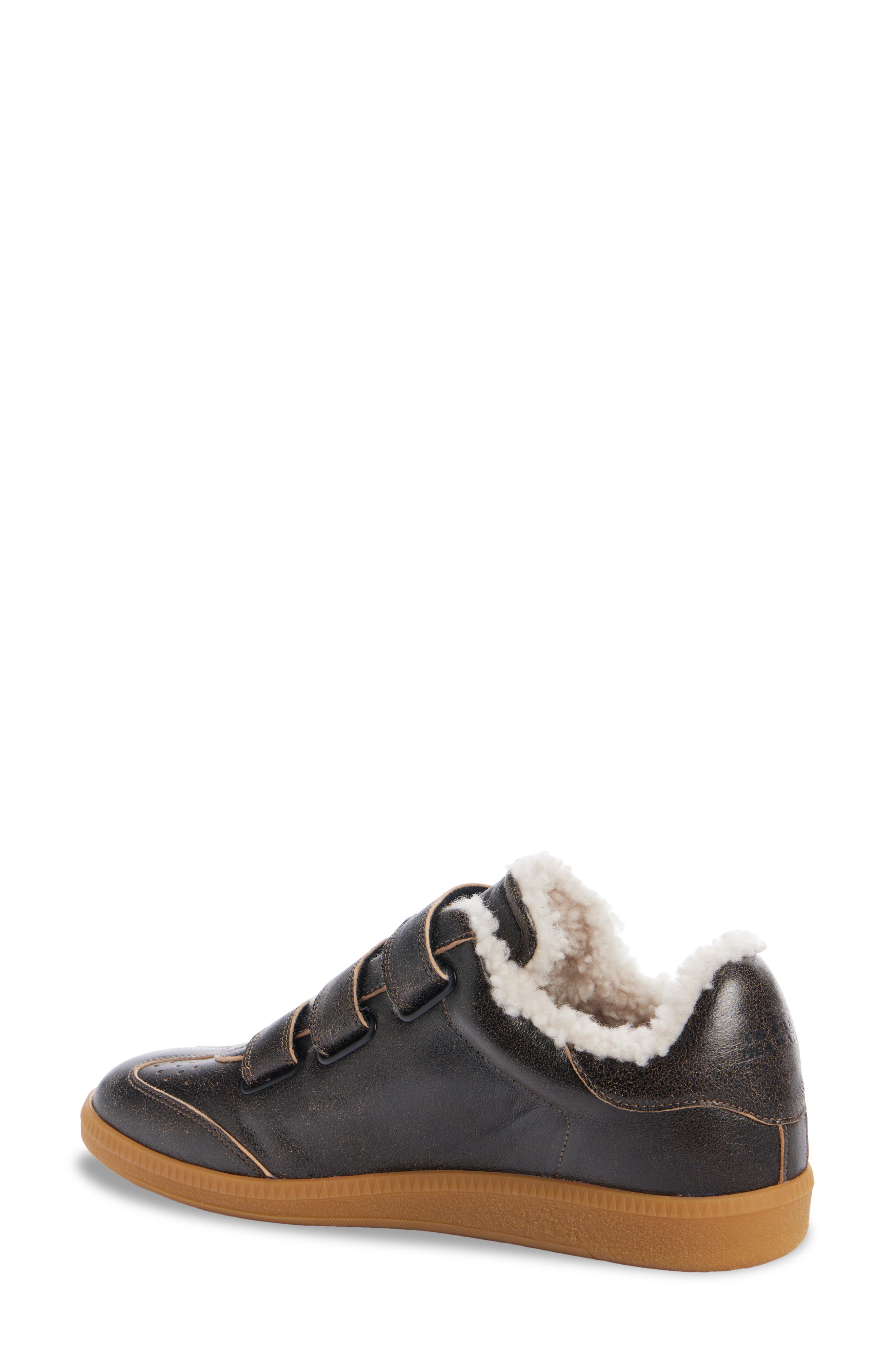 Isabel Marant Beth Genuine Shearling Lined Low Top Sneaker, Alternate, color, 