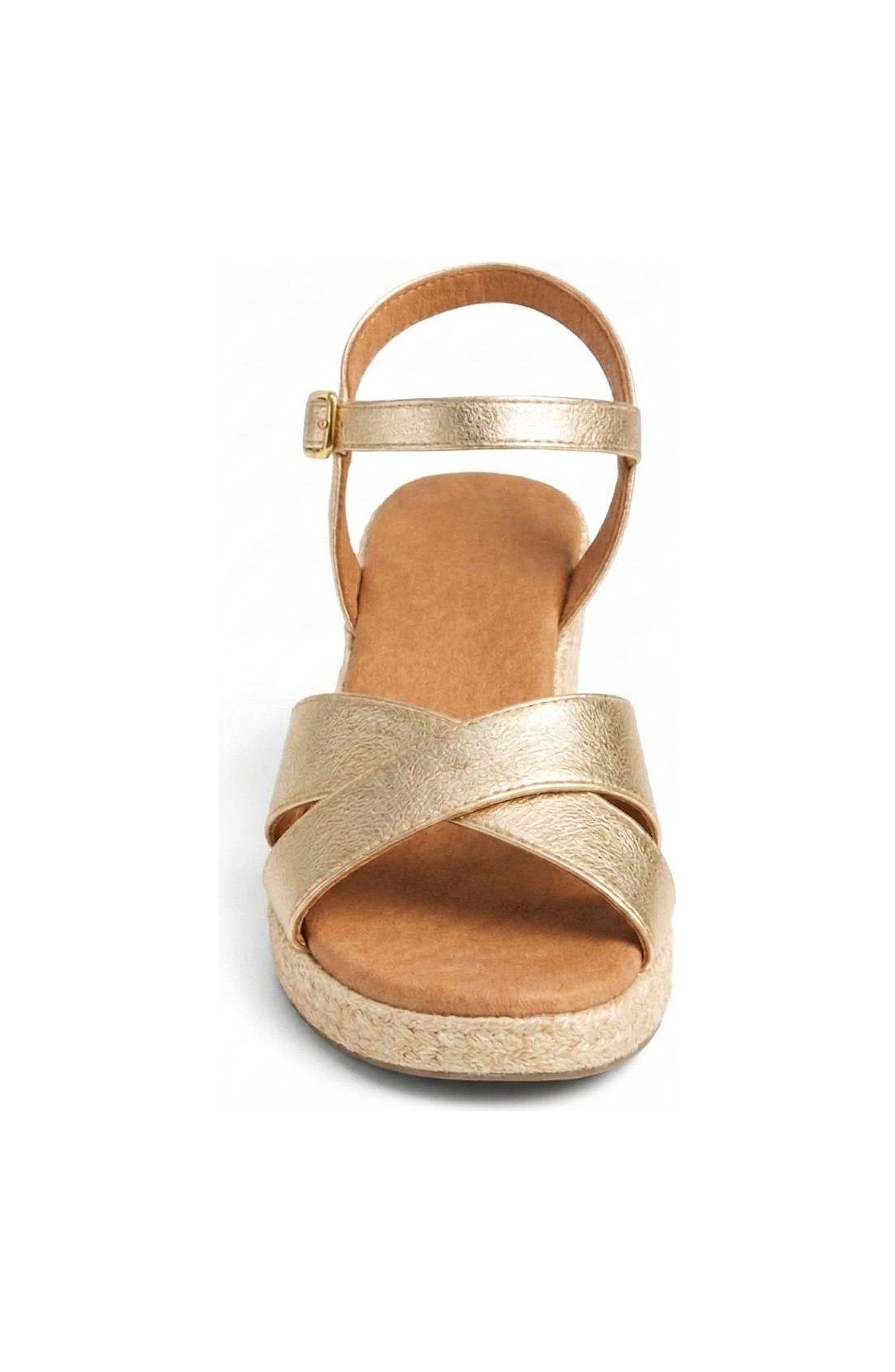 Jimena Double Band Espadrille Sandal, Alternate, color, Gold