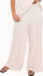 Petal & Pup Arles Pleated Cotton Wide Leg Pants