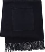 Lafayette 148 New York Patch Pocket Wool & Cashmere Fringe Scarf
