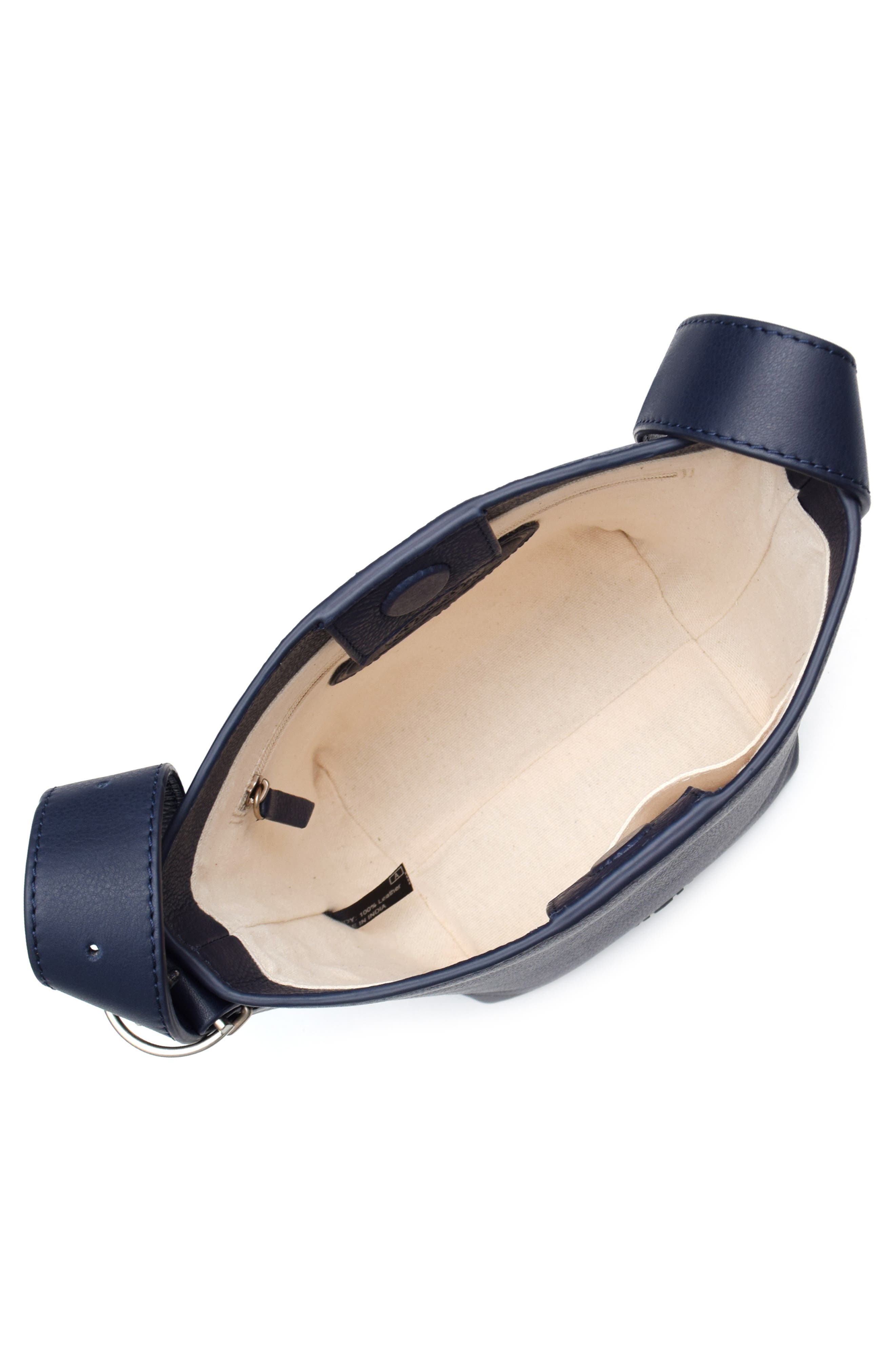 New Amsterdam Leatherworks Jayden Leather Bucket Bag, Alternate, color, Midnight