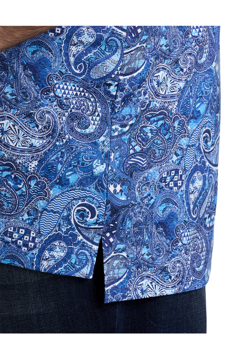 Robert Graham Big & Tall Golden Paisley Polo Shirt, Alternate, color, 