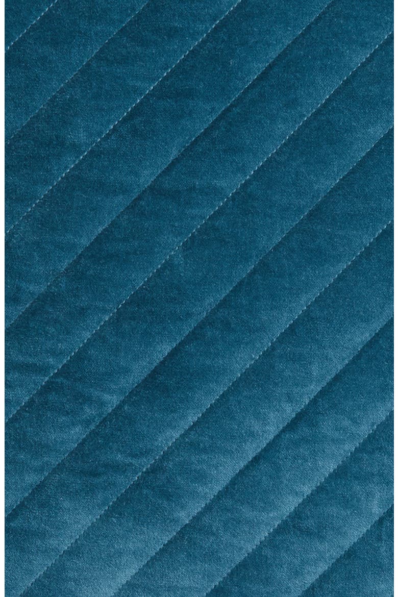 Channel Quilted Velvet Accent Pillow, Alternate, color, TEAL GAZER