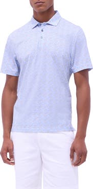 Bugatchi Victor OoohCotton® Leaf Print Polo