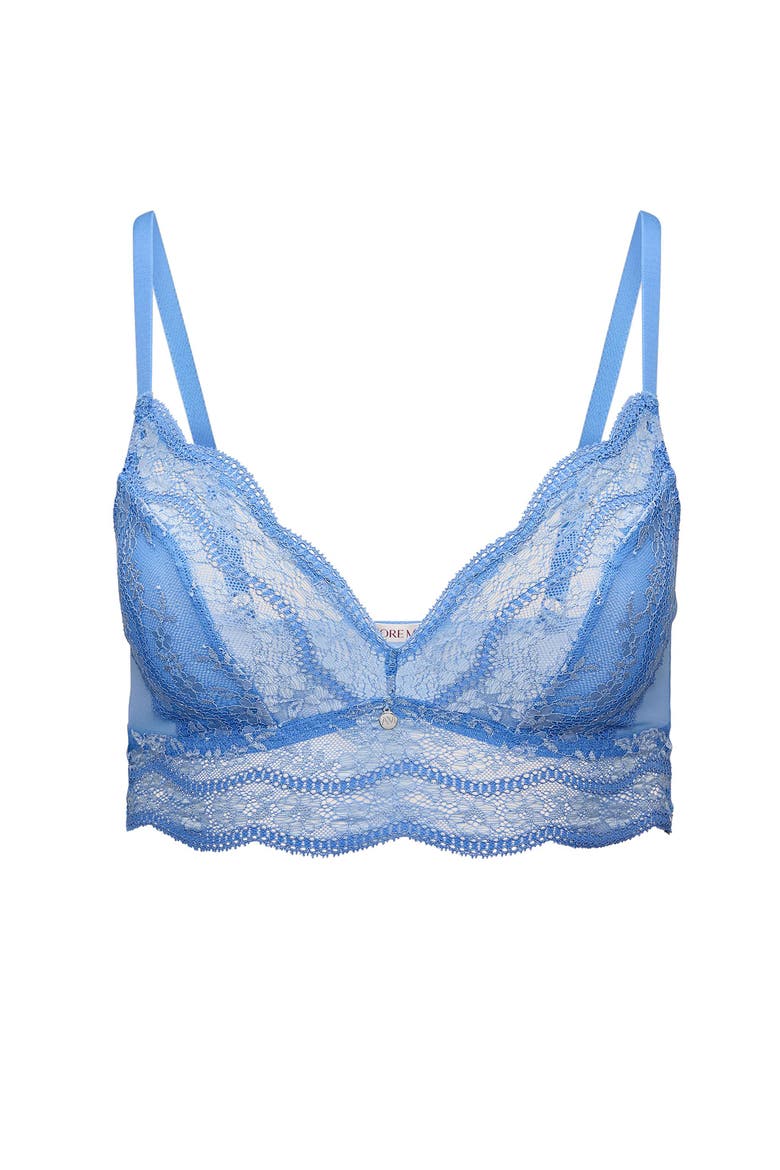 Suzanne Unlined Bralette Bra, Alternate, color, Medium blue