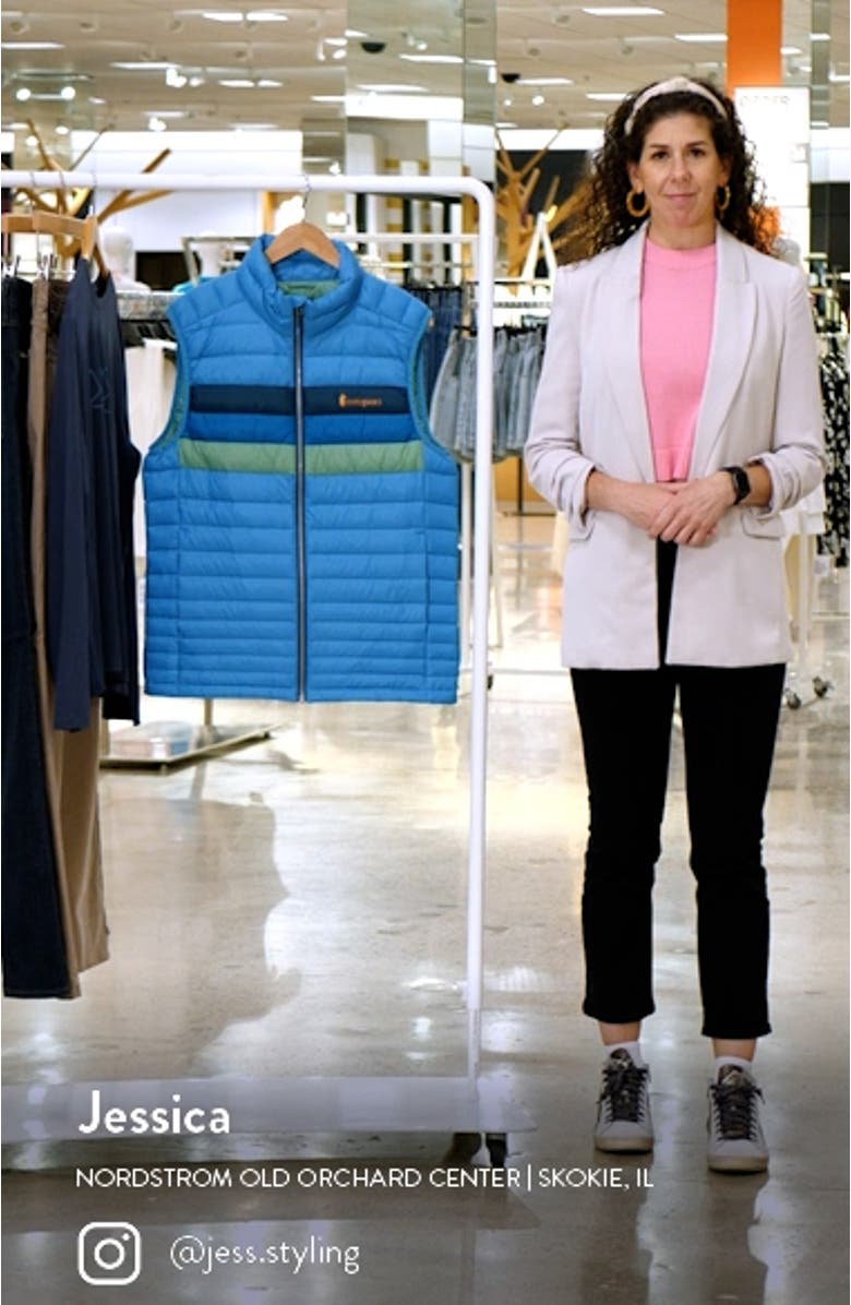 Fuego Water Resistant 800 Fill Power Down Vest, sales video thumbnail