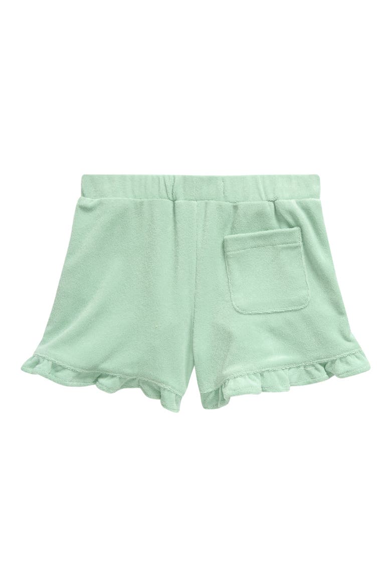 Kids' Ruffle Hem Terry Cloth Shorts, Alternate, color, PISTACHIO GREEN
