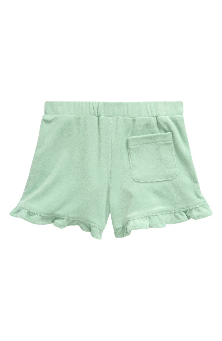 Mini Boden Kids' Ruffle Hem Terry Cloth Shorts, Alternate, color,