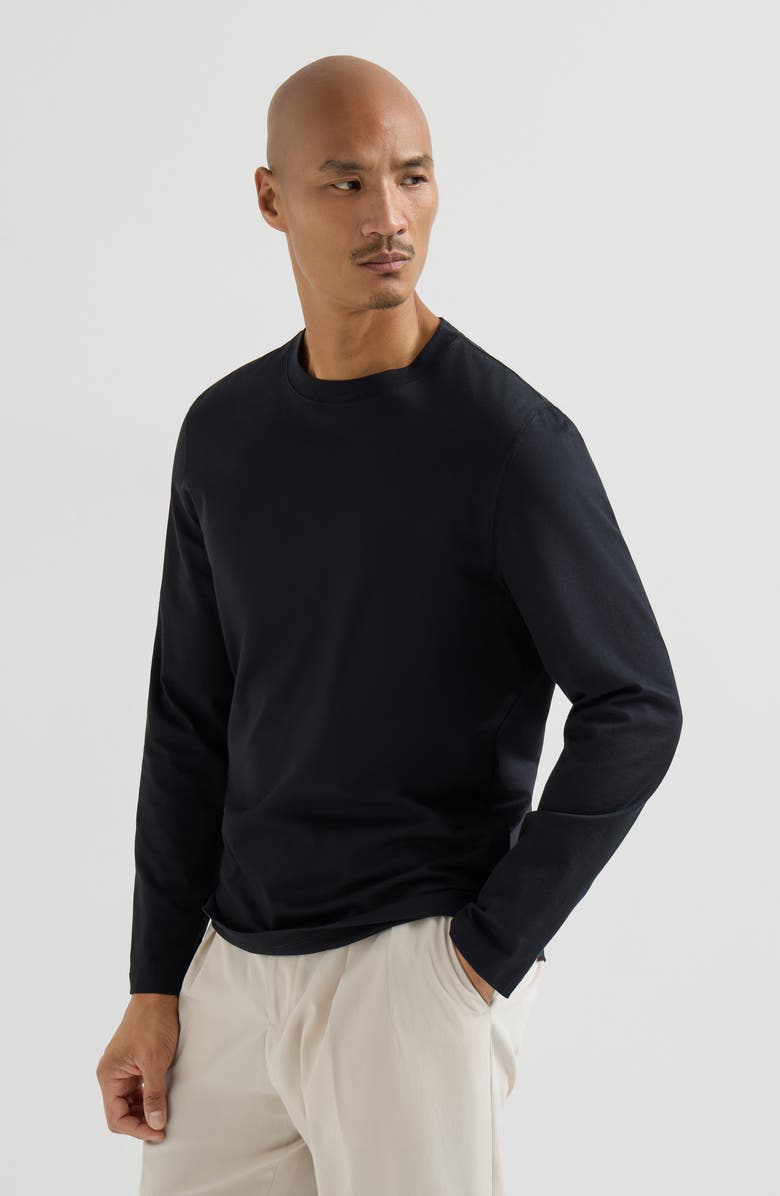 Brunello Cucinelli Cotton jersey T-shirt, Main, color, Black