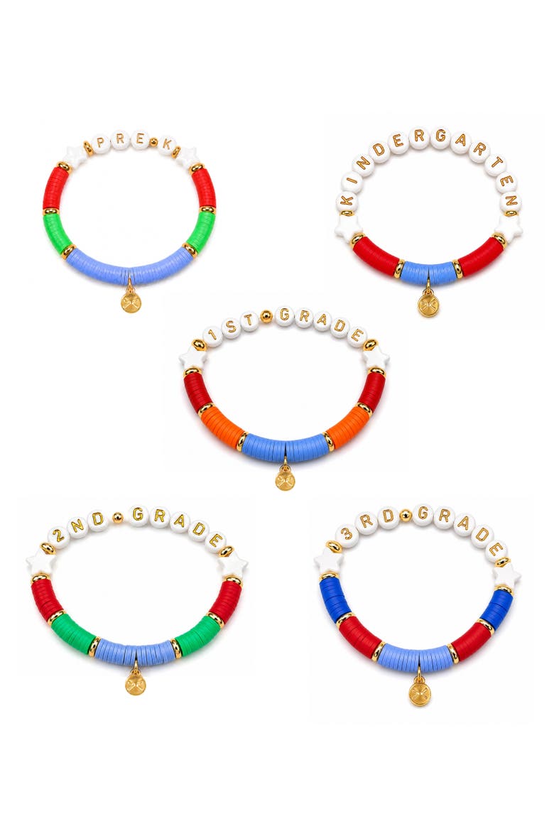 Kindergarten Bracelet, Alternate, color, Blue/Red/White