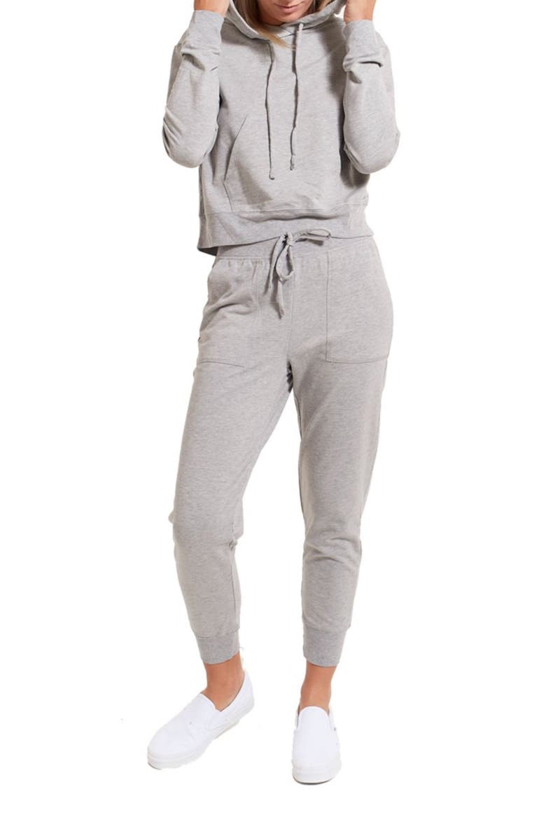 Micro Terry Slim Fit Joggers, Main, color, LT HEATHER GREY