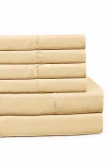 MELANGE HOME Pleat Detail 400 Thread Count Sheet Set with Bonus Pillowcases