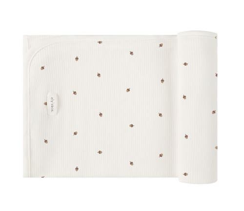 Ely's & Co. Ribbed Cotton Zipper Blanket Collection In Acorn