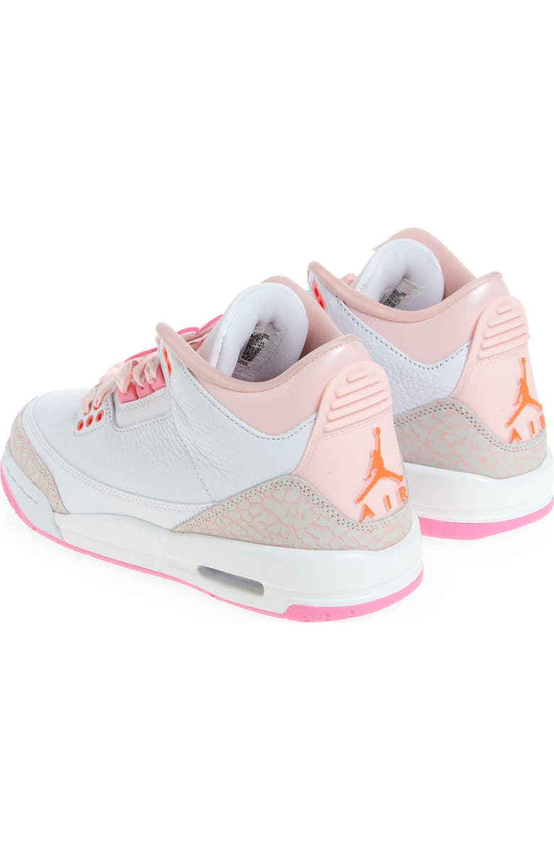 Jordan Kids' Air Jordan 3 Retro Basketball Sneaker, Alternate, color, Pearl Pink/ Hyper Orange