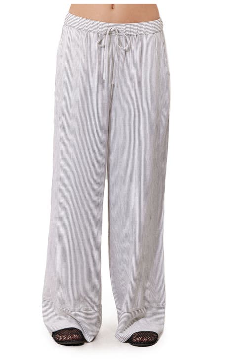 Saltstripe Wide Leg Beach Pant Cover-Up