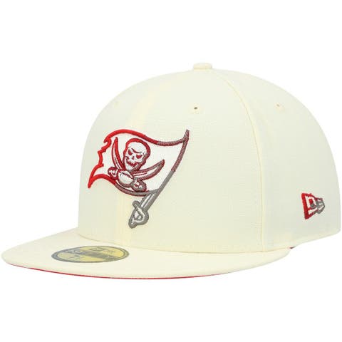 Men's New Era Cream Tampa Bay Buccaneers Chrome Color Dim 59FIFTY Fitted Hat