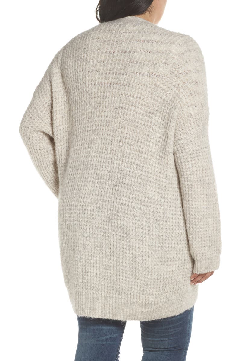 BP. Oversized Waffle Stitch Cardigan, Alternate, color, 