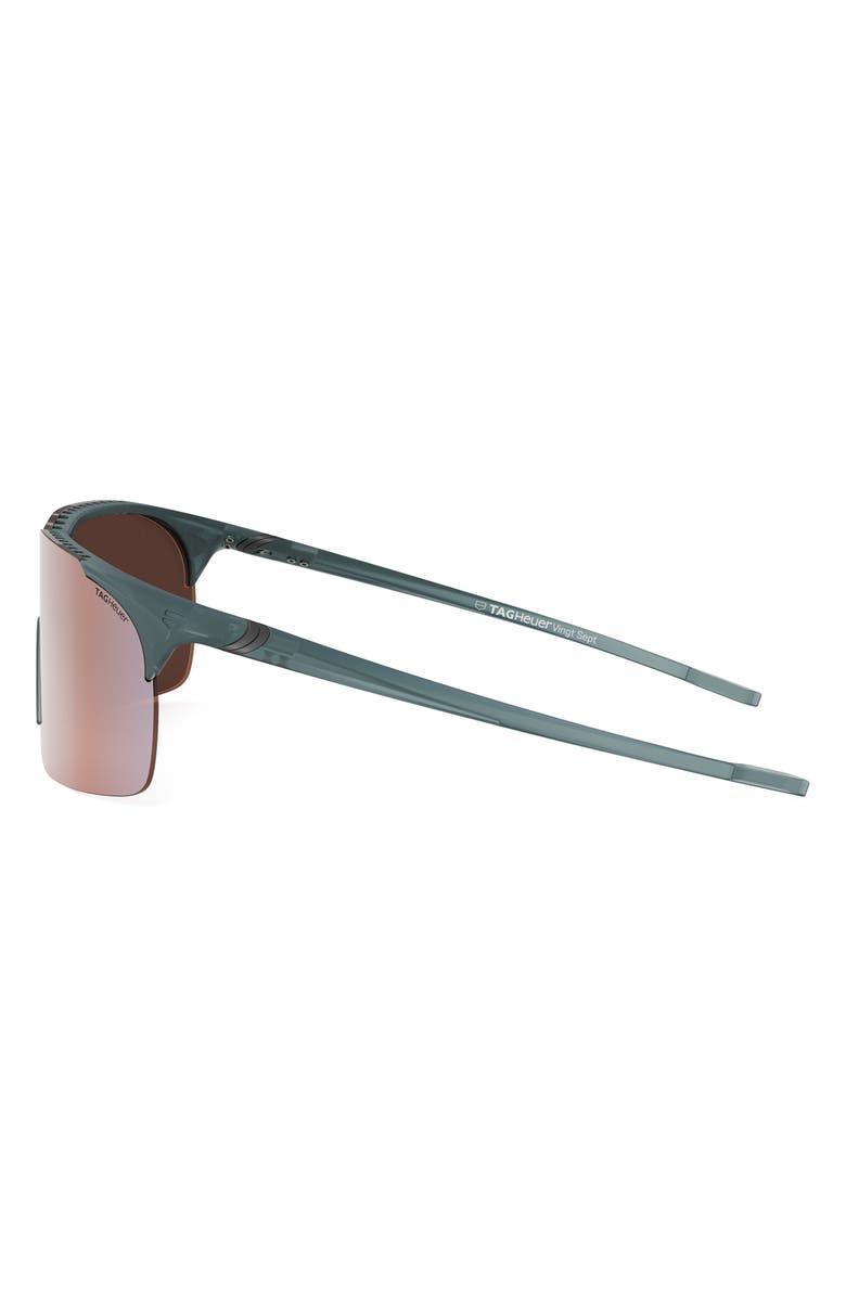 TAG Heuer Vingt Sept 132mm Polarized Mask Sunglasses, Alternate, color, Matte Blue / Brown Polarized