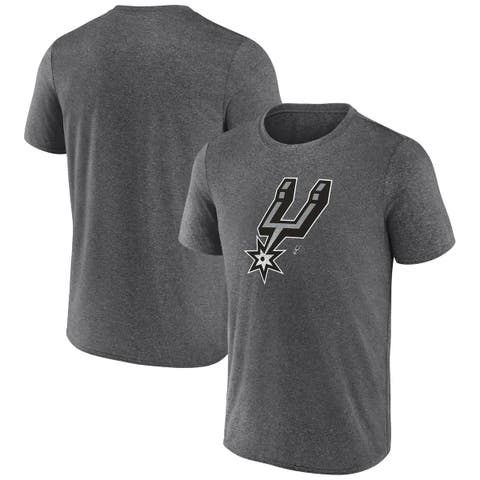 Men's Fanatics Heather Charcoal San Antonio Spurs Iconic Overtime T-Shirt